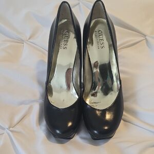 GUESS Black Leather Heels